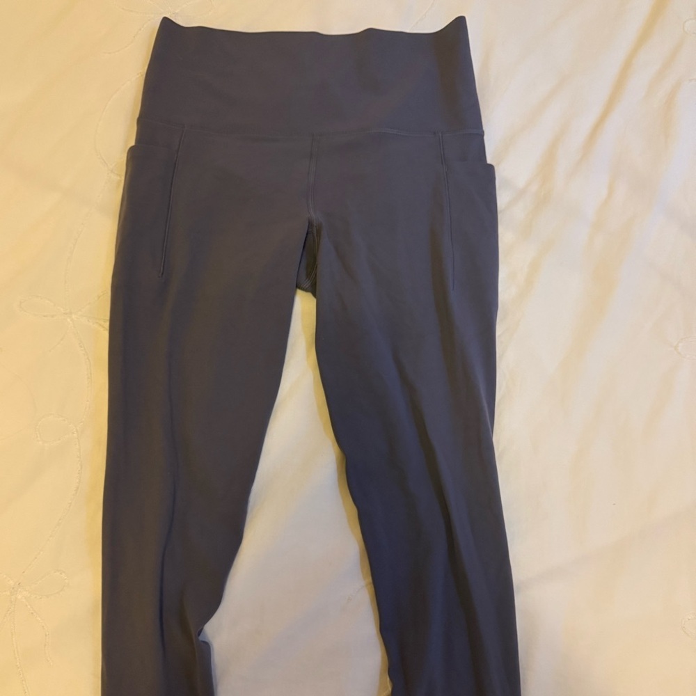Athleta Gray Salutation Stash Pocket Leggings
